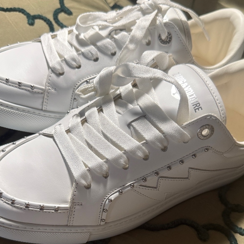 Zadig & Voltaire Women's Leather Studded Sneakers NWOT or box